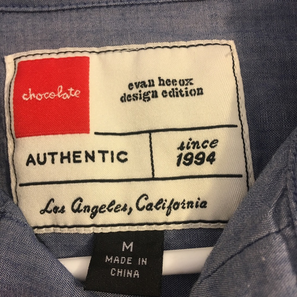 Authentic Chocolate button down - Picture 2 of 3